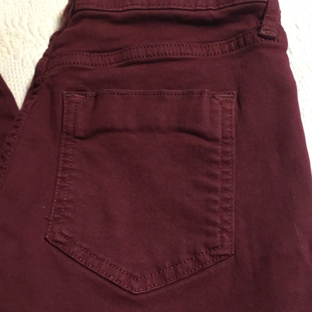 Pull on jeans deep red stretchy Jeans. Size 8 - Picture 2 of 8
